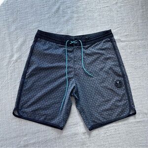 Vissla Men's Gray Swim Shorts upcycle cocotex poly-cotton size 34